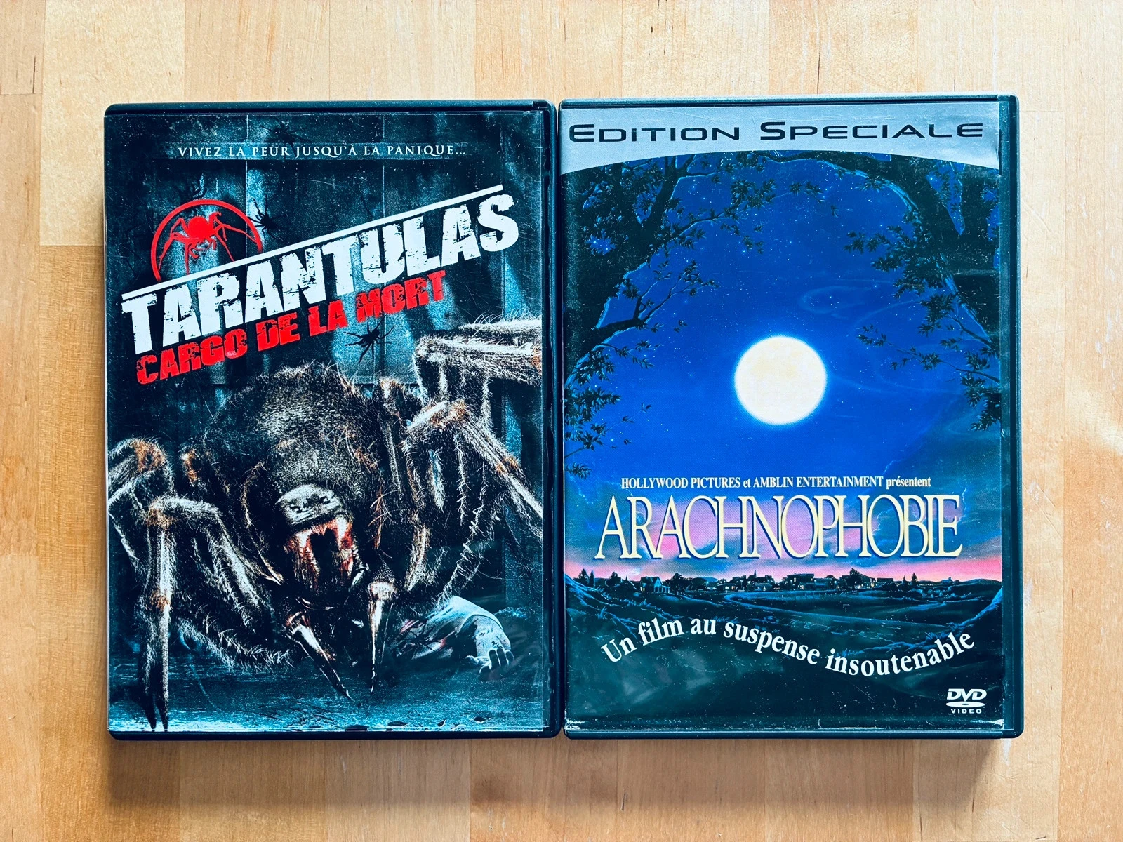 Lot 2 DVD horreur spécial arachnophobes.